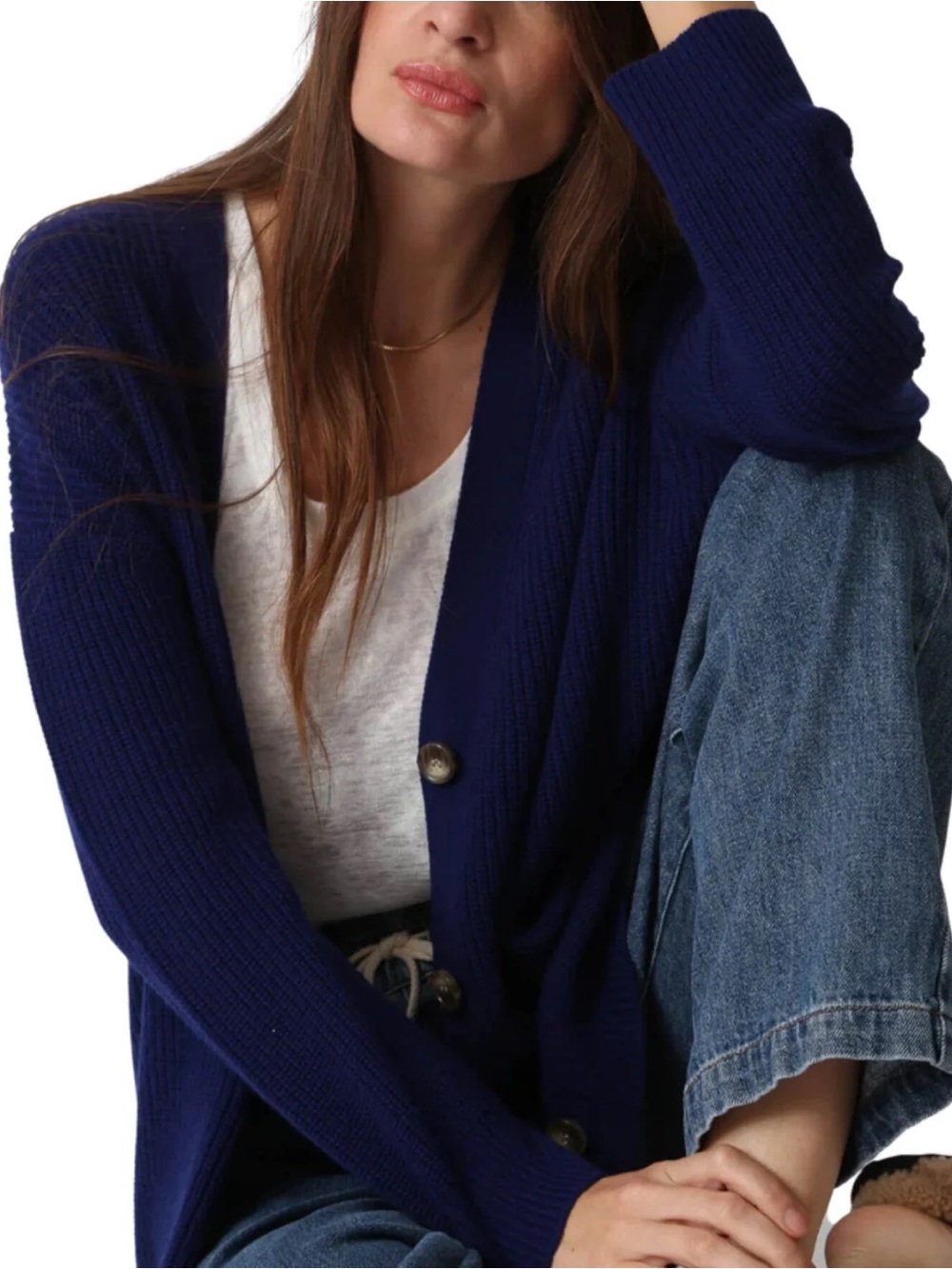 NWT Electric & Rose Everyday Cardigan - Indigo Womens S
